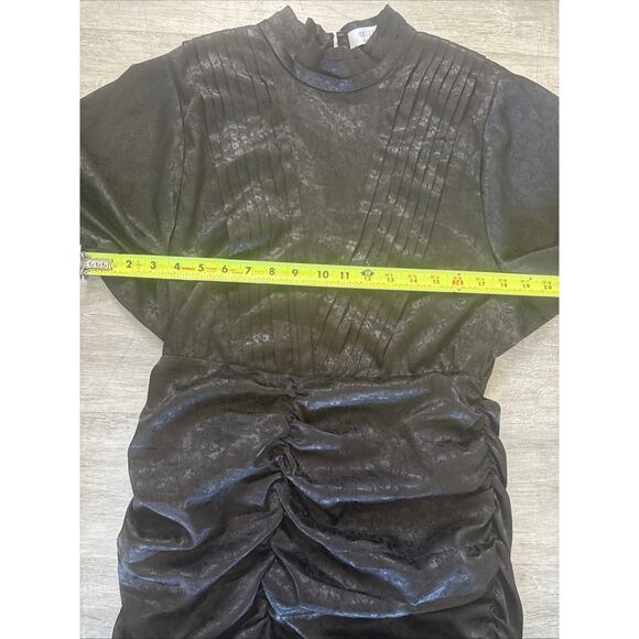 Hunter Bell Victorian Gothic Ariana Ruched Black Dress 8 Vintage Inspired - Picture 5 of 9